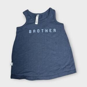 Childhoods Clothing Blue 'Brother' Kids Cotton Tank Top 4t